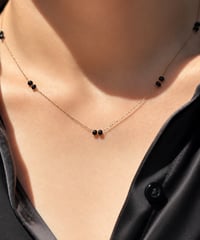 [ネックレス] ノワールビーズ（素材：ステンレス）