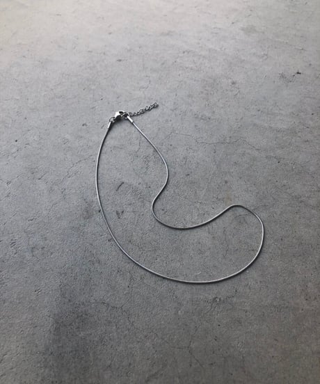 [ネックレス] 1mm スネークショートシルバー（素材：ステンレス）