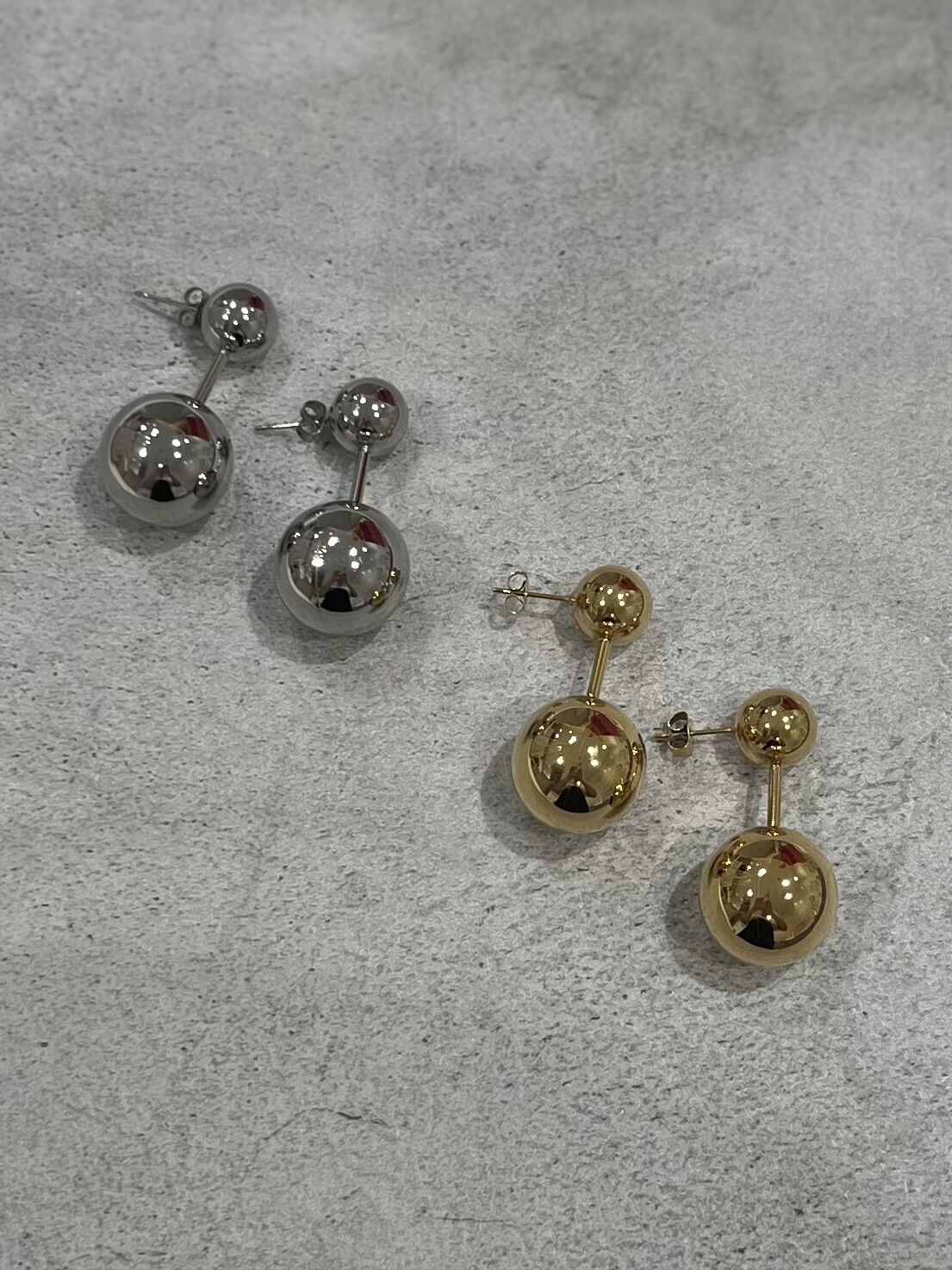 ピアス] ダブルボール（素材：ステンレス） | auca's STORE