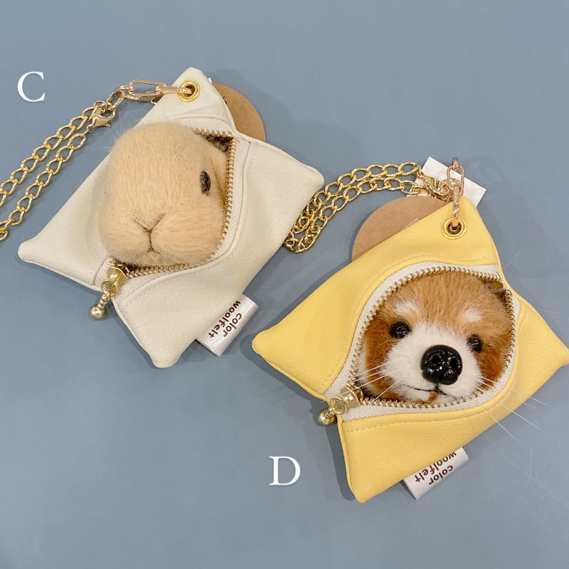 専用☆ぷっくりフォルムの可愛いバッグ＆ペンポーチ☆ジョリーフルール colorwoolfelt アニマルポーチ(バッグチャーム) | LISULISU STORE