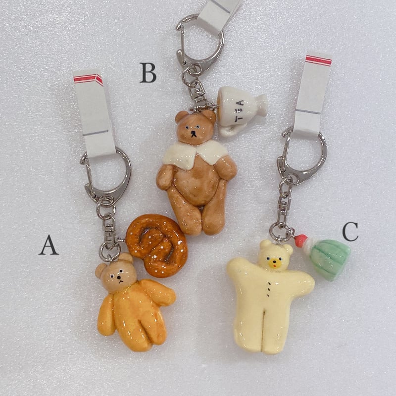 mughetto アニマルキーホルダー (クマ) | LISULISU STORE