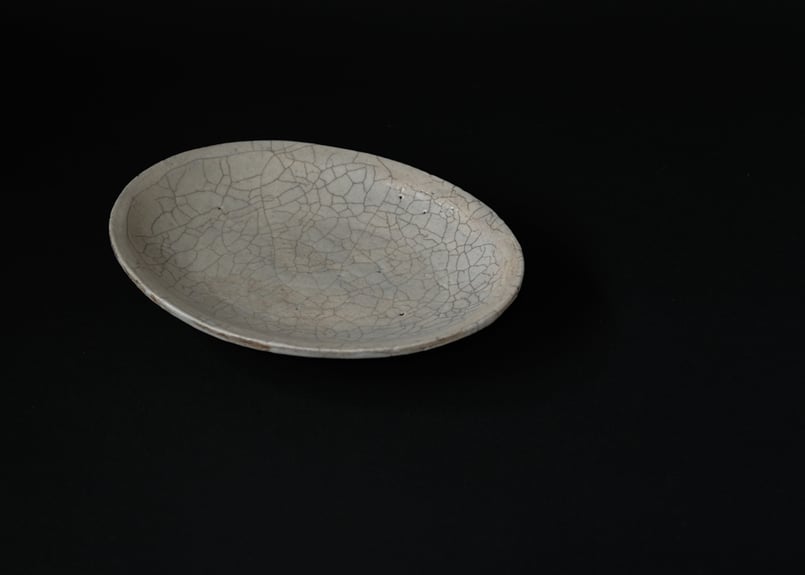 つぶひびシリーズ オーバル皿（小） 岡健二 | テノナル工藝百職