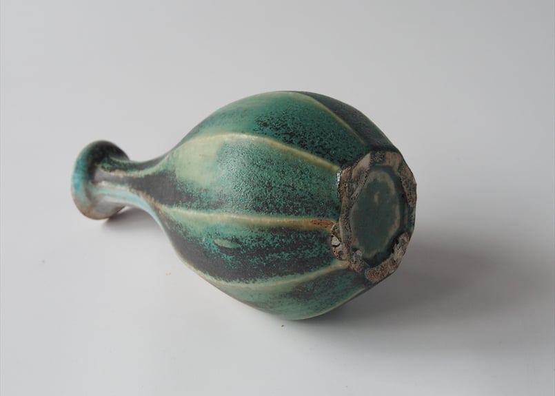 織部釉面取花入 境道一 | テノナル工藝百職