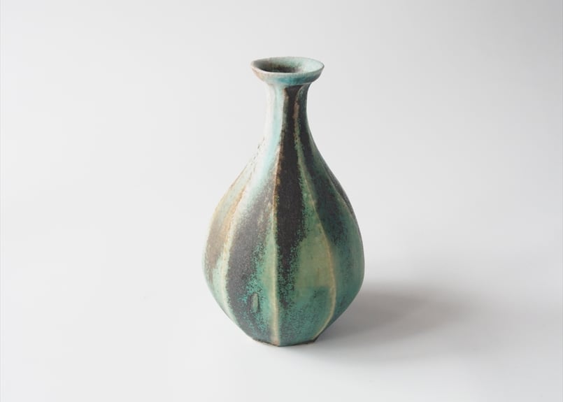 織部釉面取花入 境道一 | テノナル工藝百職