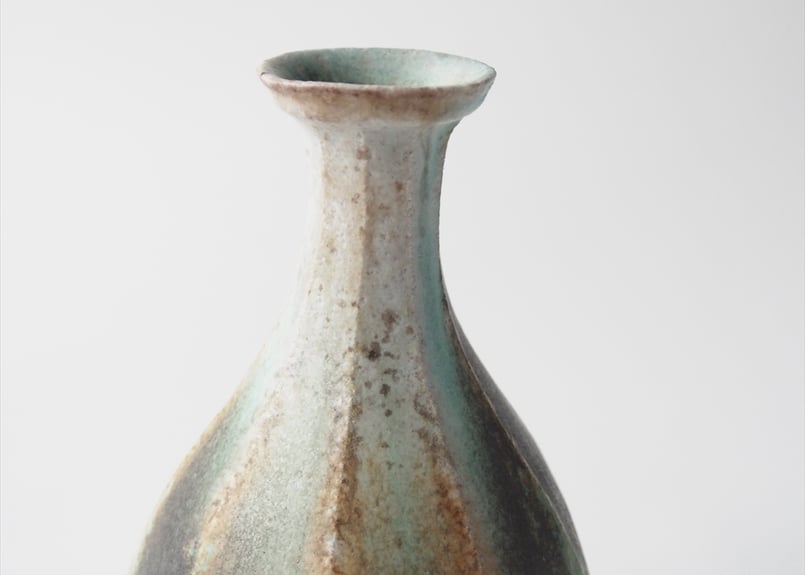 織部釉面取花入 境道一 | テノナル工藝百職