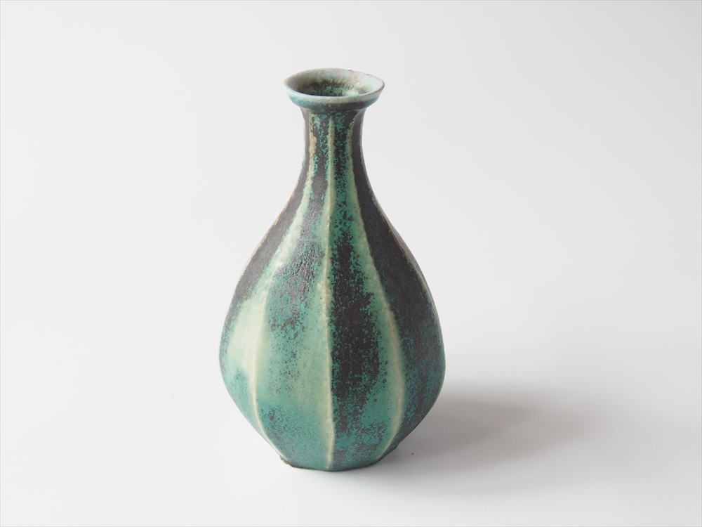 織部釉面取花入 境道一 | テノナル工藝百職