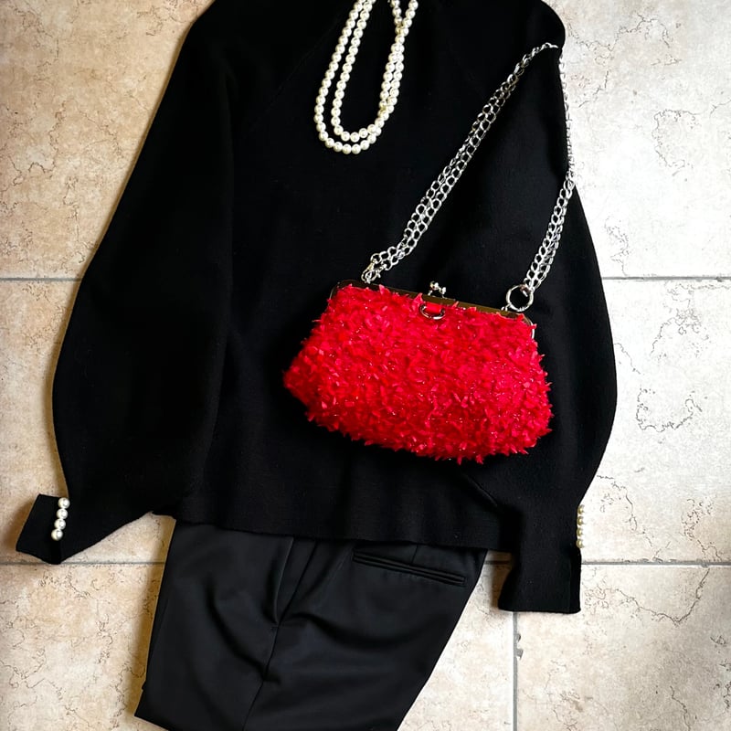 鮮やかな赤！華やかなツイードレッドが魅惑的ながま口4wayバッグ | JOLLY*S