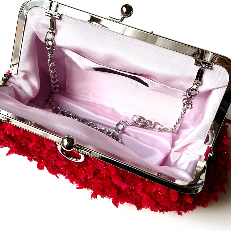 鮮やかな赤！華やかなツイードレッドが魅惑的ながま口4wayバッグ | JOLLY*S