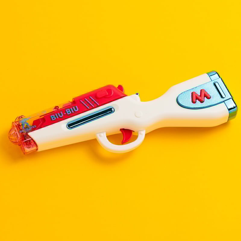 カラフルギア付きクリアトイガン　ピカ銃　ヨタくん ピカ銃 ヨタくん カラフルギア付きクリアトイガン ピカ銃 ヨタ