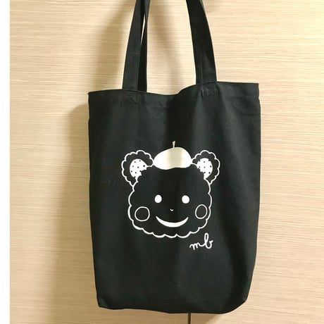 くまさんのシルクスクリーントートバッグ
