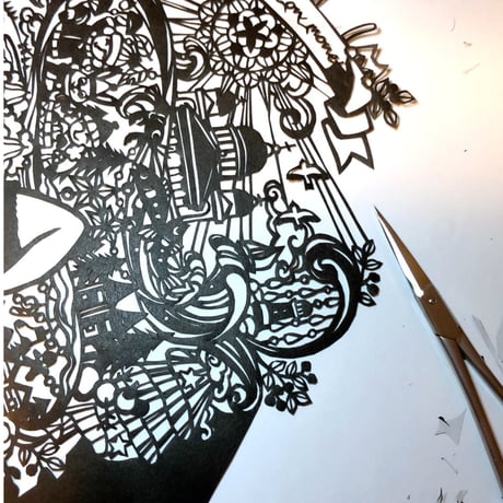 ポジティブことわざ切り絵トートバッグ – .andhandオリジナル/フィンランドの楽しいことわざトート　内ポケット付き
