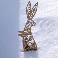Snow Rabbit スノウラビット（雪うさぎ）・木のオーナメント・リトアニア