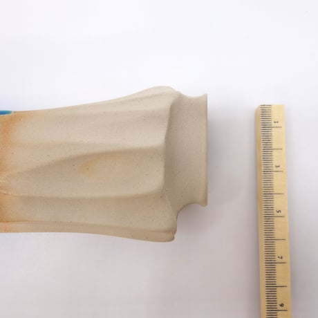 青色フラワーベース・一輪挿し　スロベニアのハンドメイド