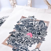 ポジティブことわざ切り絵トートバッグ – .andhandオリジナル/フィンランドの楽しいことわざトート　内ポケット付き