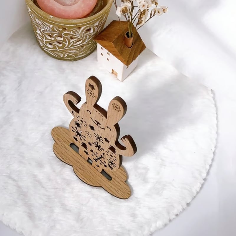 大きなうでの星うさぎ・リトアニアの木の飾り・オーナメント | .andhand