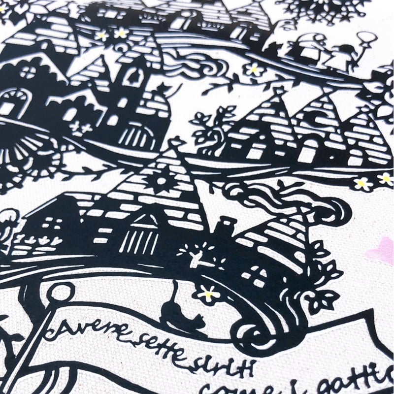 ポジティブことわざ切り絵トートバッグ – .andhandオリジナル/イタリア