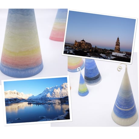 FIRST LIGHT CANDLE ～よあけキャンドル Blue snow　fu-ka Candle