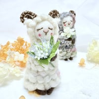 夢見るひつじ～ 手つむぎ毛糸で作った、羊毛フェルトのかわいいオブジェ