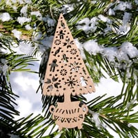 Falling Snow Christmas Tree 粉雪舞いちるクリスマスツリー・オーナメント