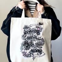 ポジティブことわざ切り絵トートバッグ – .andhandオリジナル/イタリアの元気が出ることわざトート　内ポケット付き