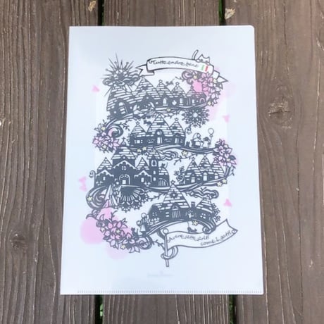 切り絵【A4】クリアファイル 2枚組– .andhandオリジナル/ポジティブワード、イタリアの楽しいことわざ
