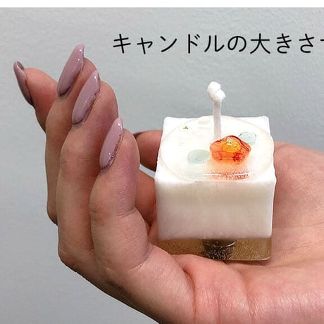 【生産終了：展示のみ】雪あそび キャンドル　白＆水色 2個セット　fu-ka Candle
