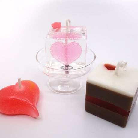 【生産終了：展示のみ】ハートキャンドルセット　Heart Candle  Set　fu-ka Candle