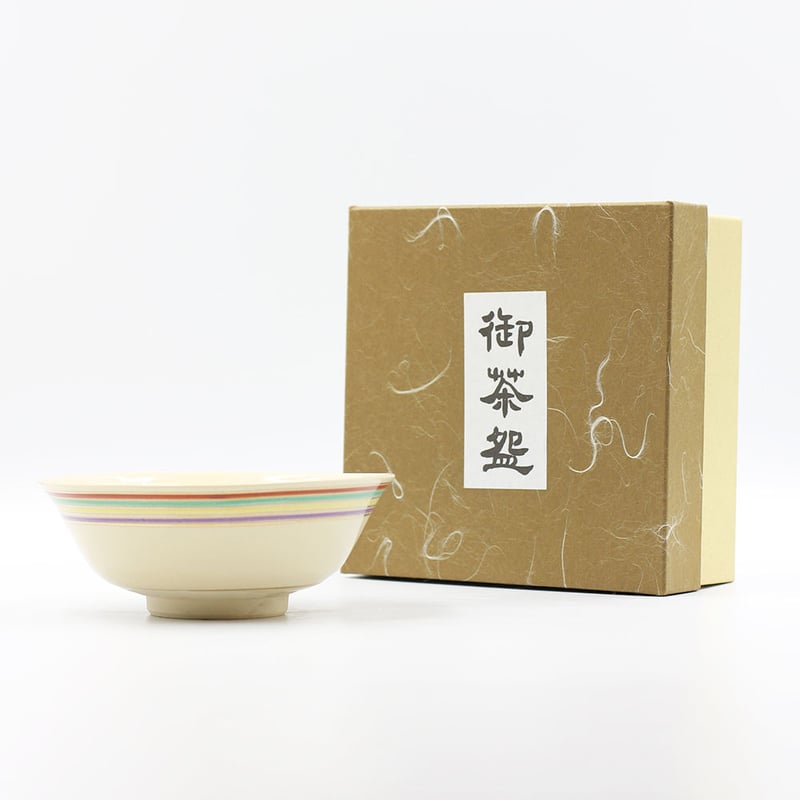 仁清色絵駒筋夏茶碗 | 梅村商店
