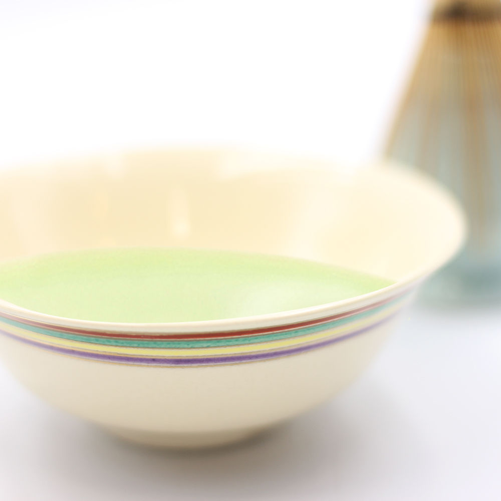 仁清色絵駒筋夏茶碗 | 梅村商店