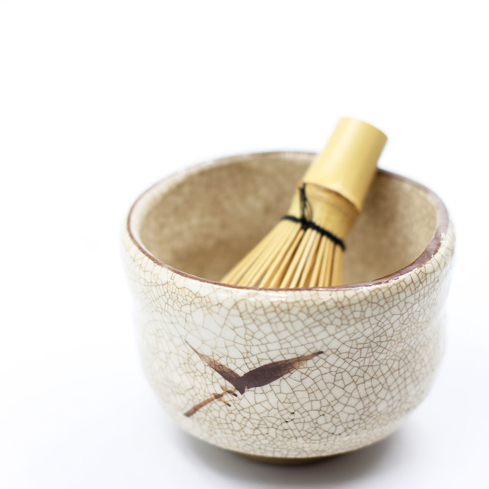 志野焼　茶碗　1点もの　美品 志野野点茶碗 | 梅村商店