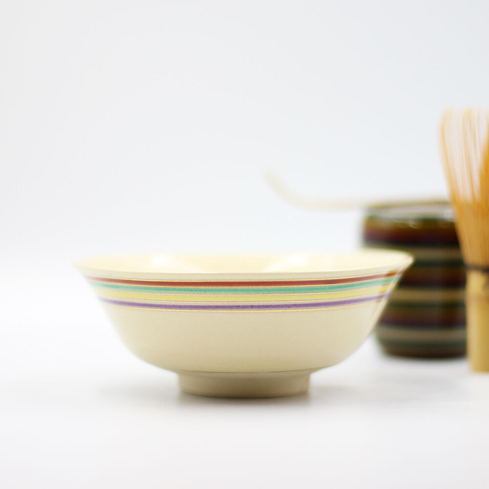anko　鈴木清安作　色絵金彩　仁清菖蒲文数茶碗十客共箱　V　R7058B 仁清色絵駒筋夏茶碗 | 梅村商店