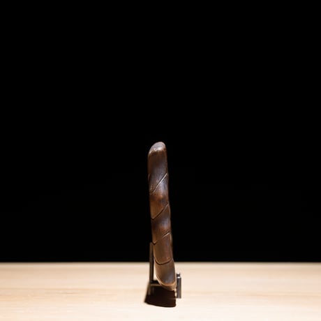 盆 蓮柄彫