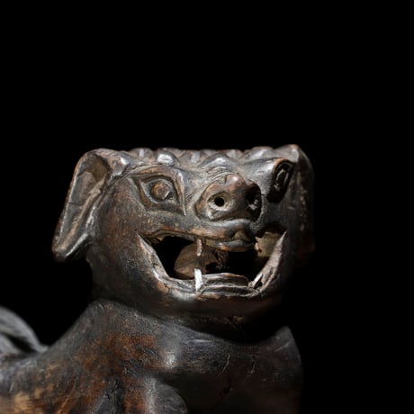 墨つぼ 獅子彫