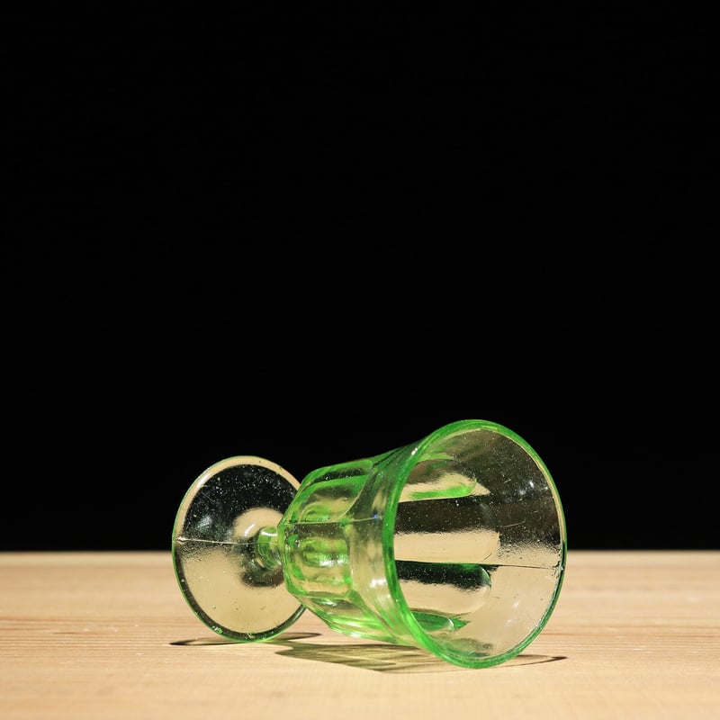 希少　大正ロマン　ウランガラス 希少 大正ロマン ウランガラス 希少 レトロガラス グラス 2個 ウラン