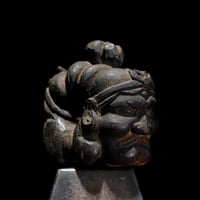 木彫仏頭 毘沙門天 弁財天