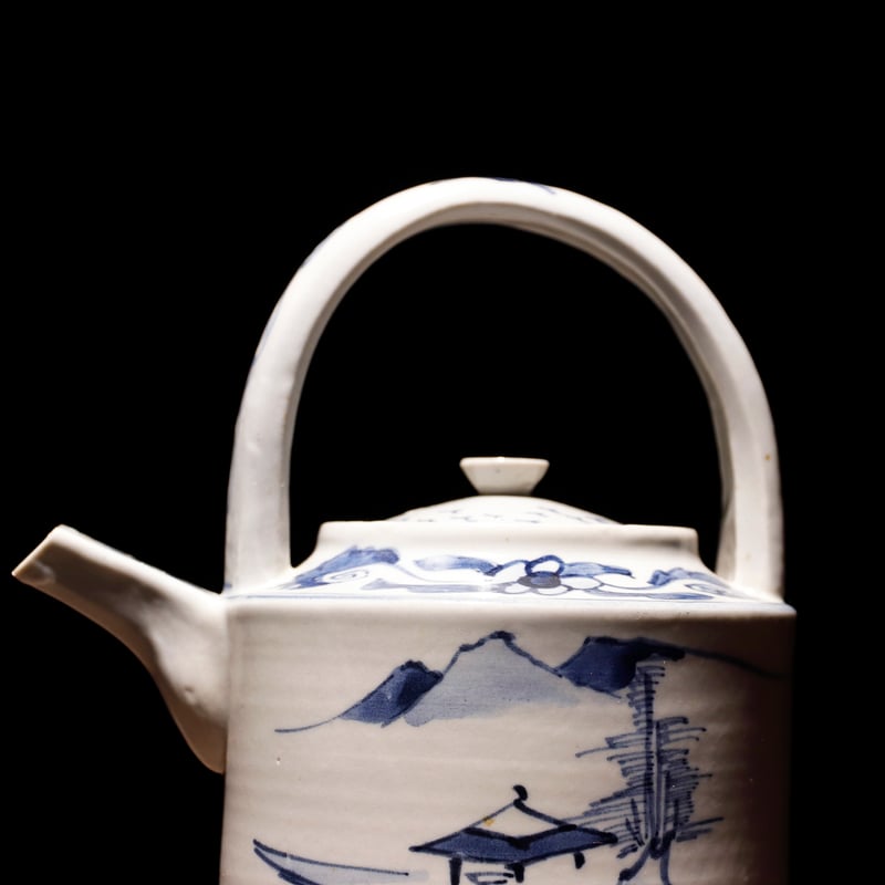 江戸期 染付 水差し | 古物屋 壱両