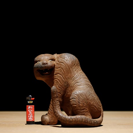 虎 木彫 明治期