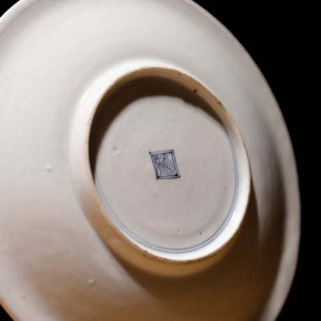 江戸中期 柿右衛門皿 蝙蝠柄