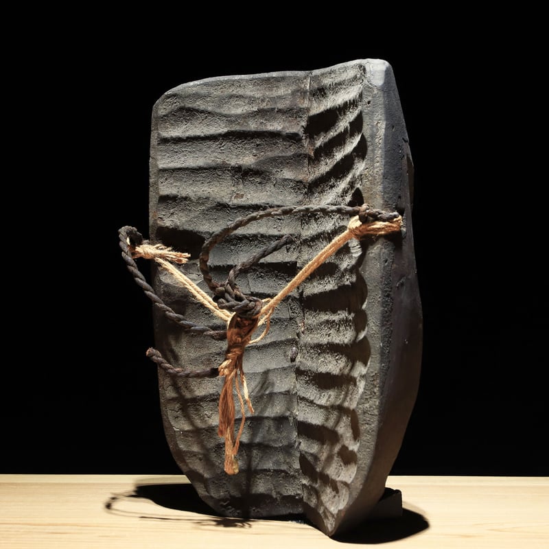 【素敵】木製彫刻 二面の顔　アンティーク古代物　高さ36cm 960px-Dogu_(clay_figurine)