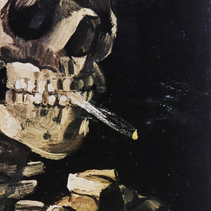 火の付いたタバコをくわえた骸骨 Vincent van Gogh(印刷物) | 古物屋 壱両