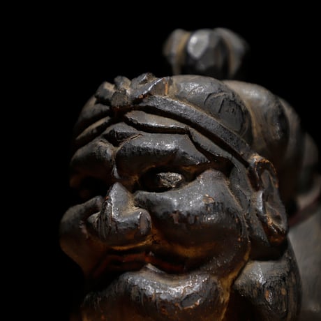 木彫仏頭 毘沙門天 弁財天