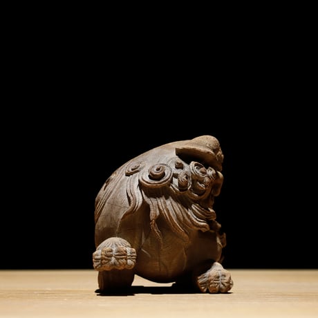 獅子 玉眼 木鼻 吽