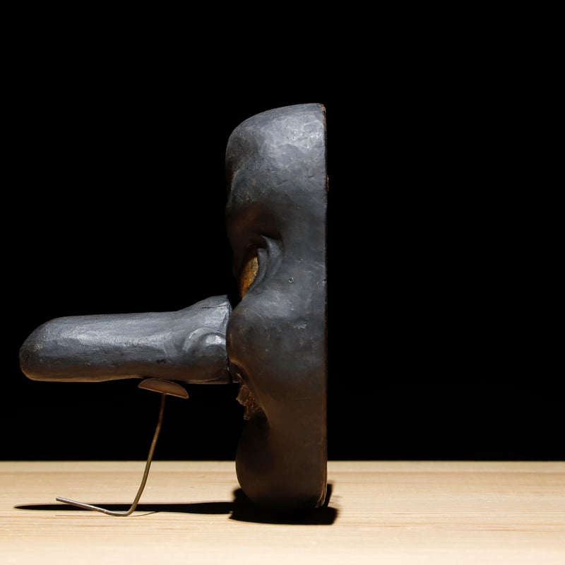 天狗 黑木彫面 江戸期 | 古物屋 壱両