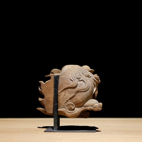 獅子 玉眼 木鼻 吽