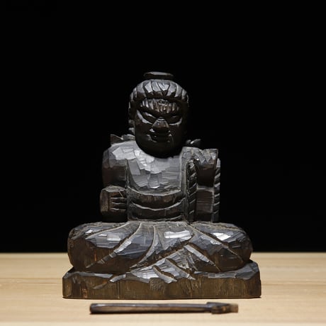 不動明王像 木彫 江戸期