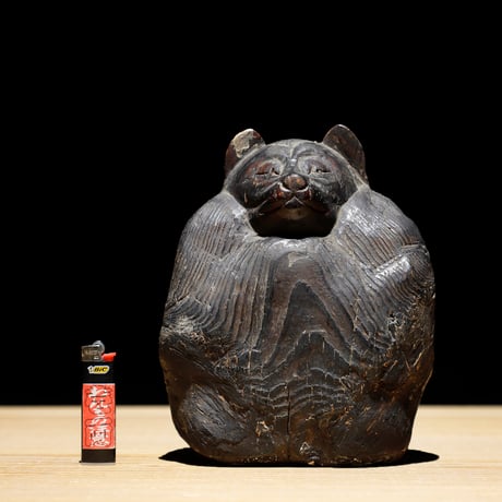 蝙蝠 木彫