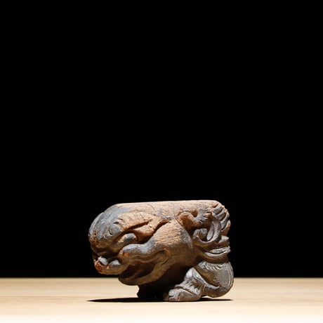 獅子頭 木彫 阿