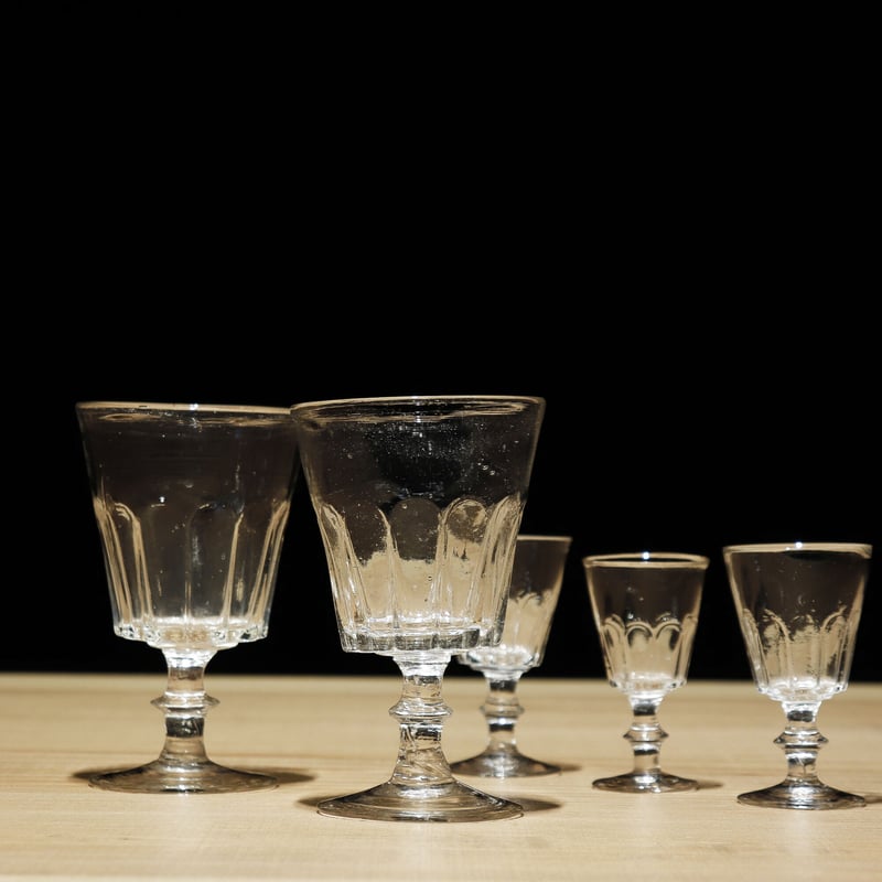 古いステムグラス 二つセット | 古物屋 壱両