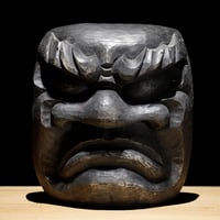 面 ひょっとこ 木彫 | 古物屋 壱両