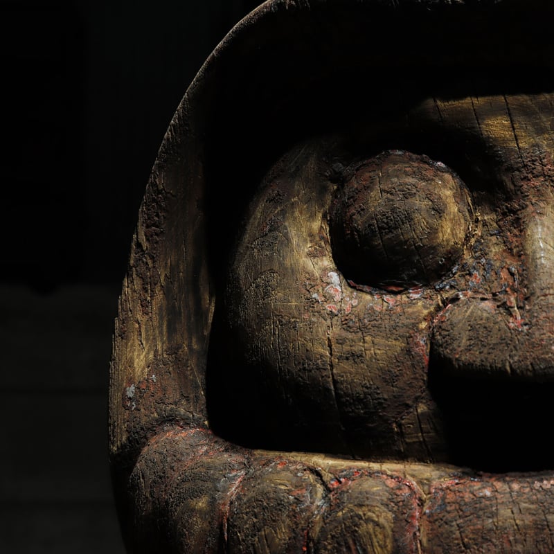 木彫のとても古い達磨です 木彫達磨 | 古物屋 壱両